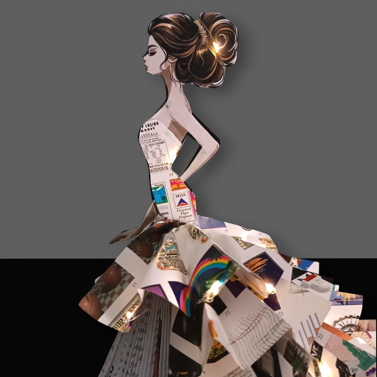 Creazioni di carta "Houte Couture con strascico" - My Paper Lady