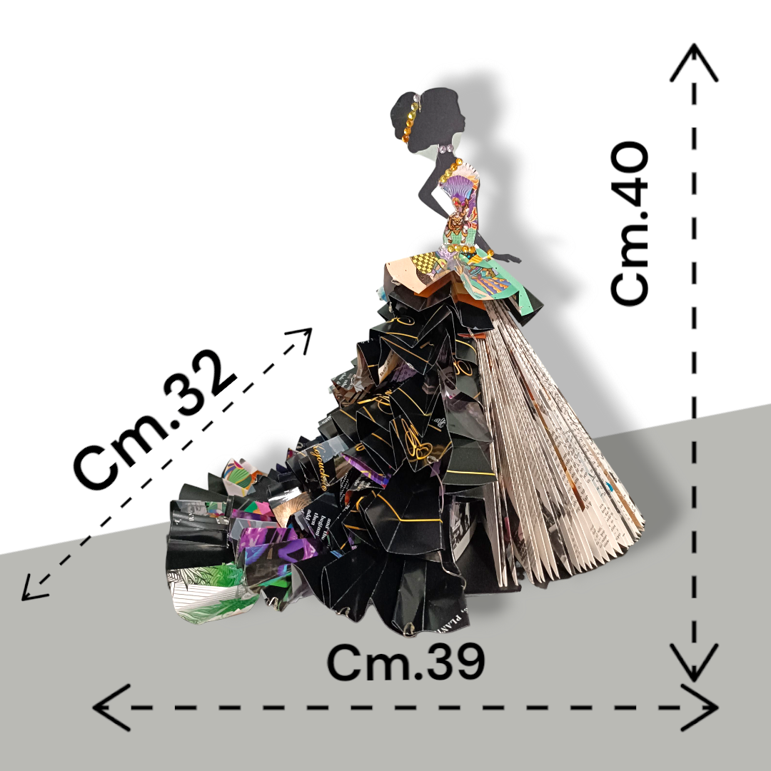 Creazioni di carta "Houte Couture con strascico" - My Paper Lady