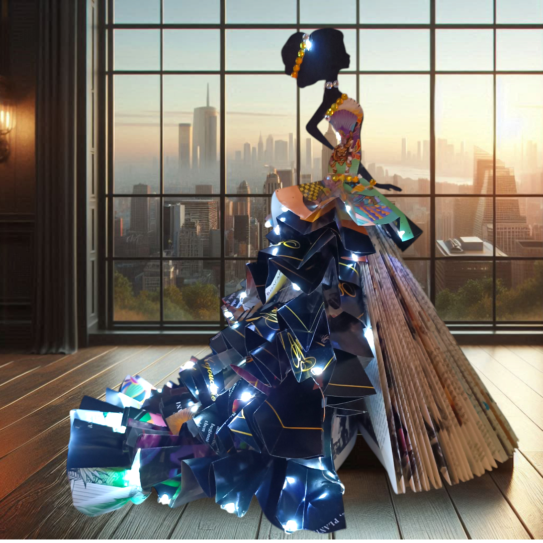 Creazioni di carta "Houte Couture con strascico" - My Paper Lady