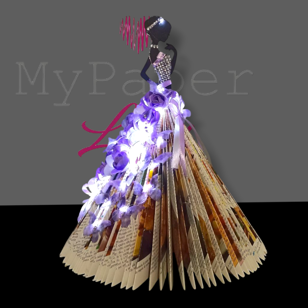 Creazioni di carta "Lady Lilla e farfalle" - My Paper Lady