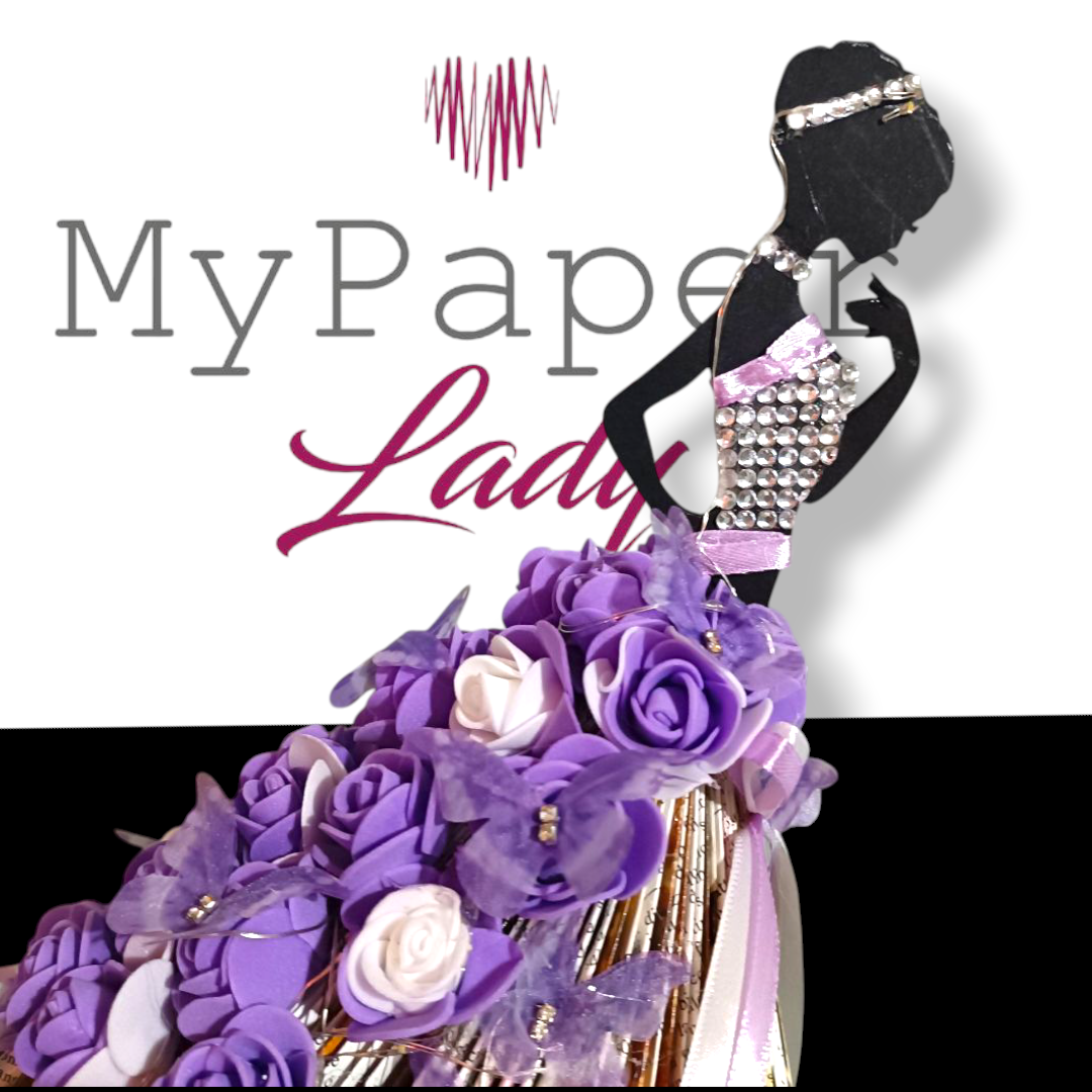 Creazioni di carta "Lady Lilla e farfalle" - My Paper Lady