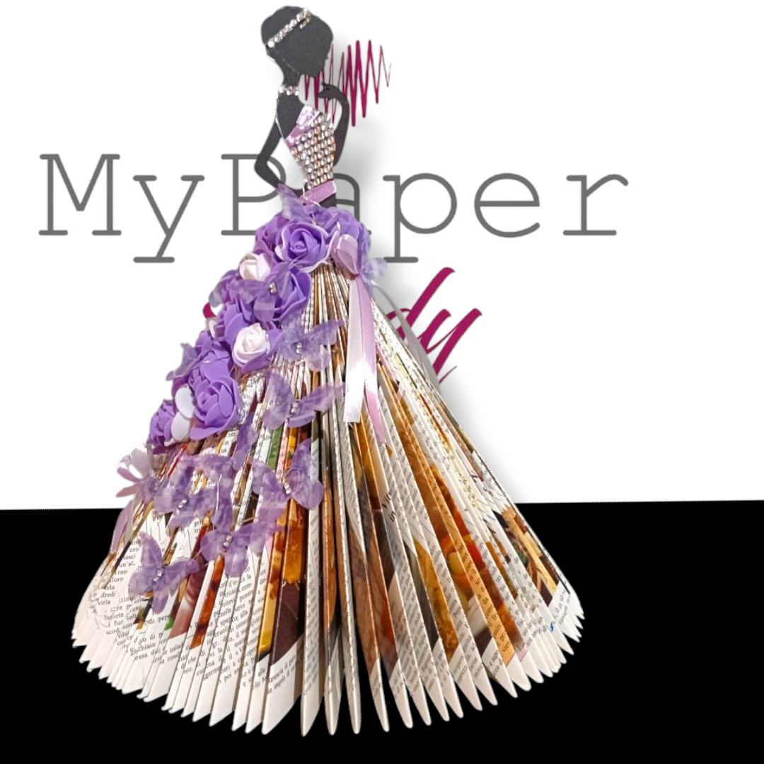 Creazioni di carta "Lady Lilla e farfalle" - My Paper Lady