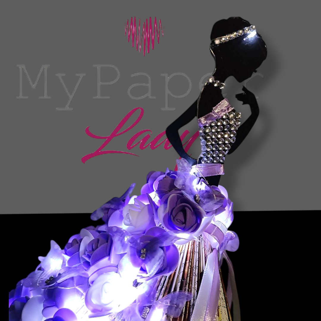 Creazioni di carta "Lady Lilla e farfalle" - My Paper Lady