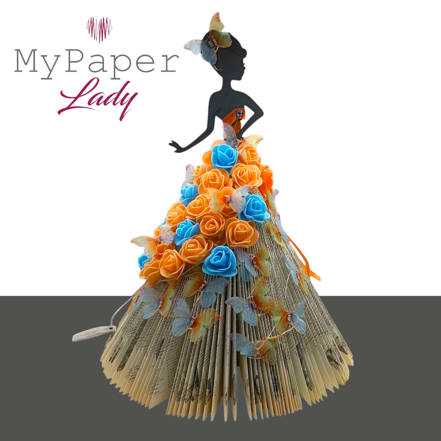 Creazioni di carta "Lady Arancia e Farfalle" - My Paper Lady