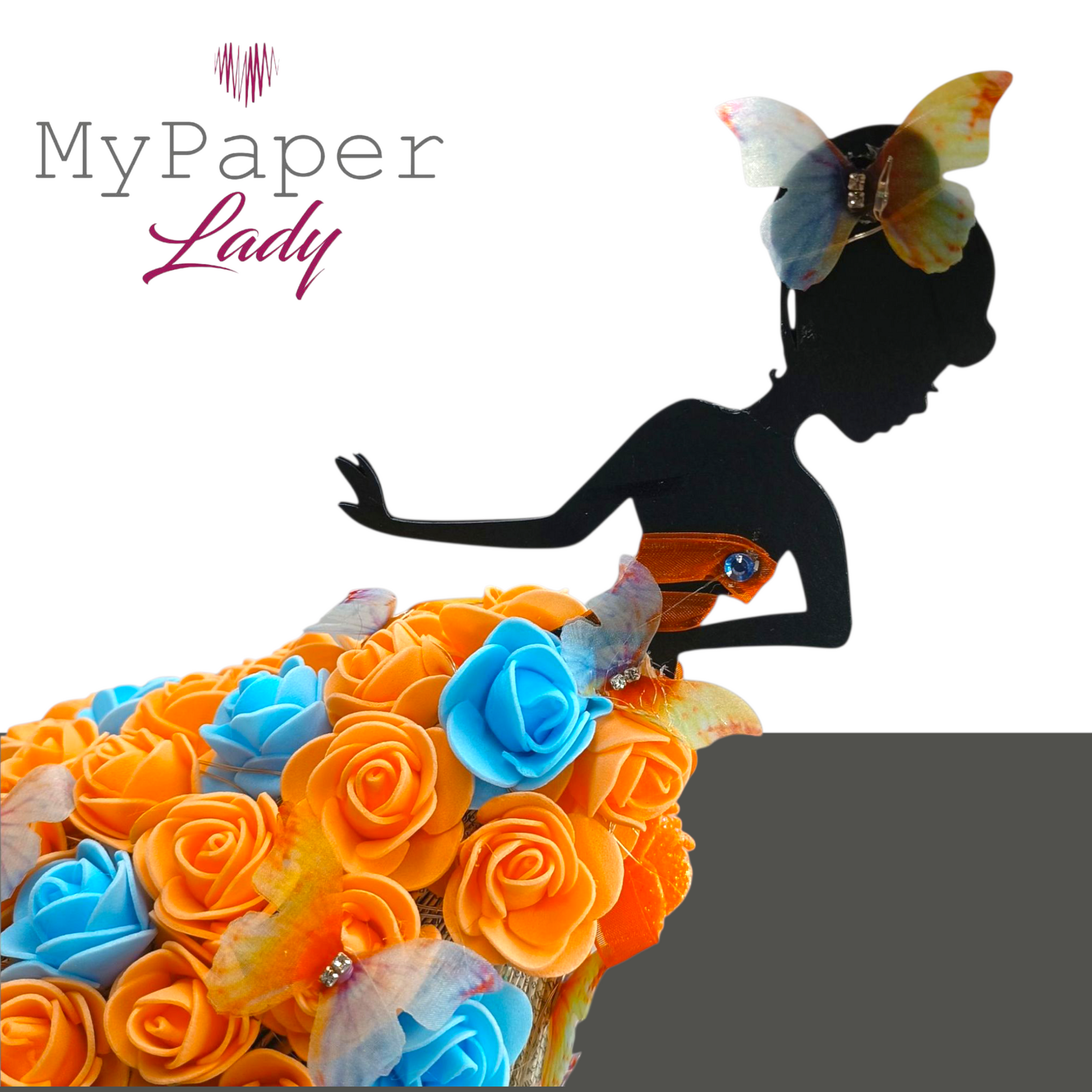 Creazioni di carta "Lady Arancia e Farfalle" - My Paper Lady