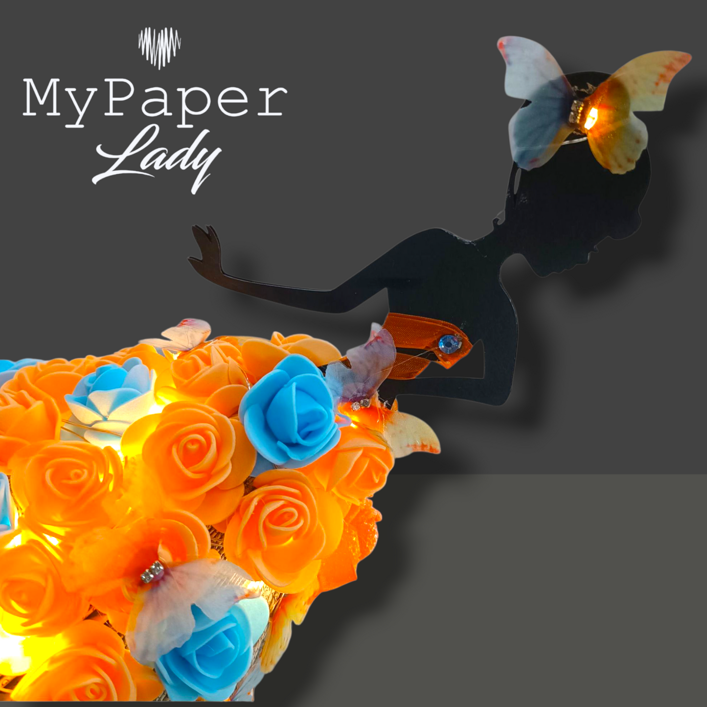 Creazioni di carta "Lady Arancia e Farfalle" - My Paper Lady