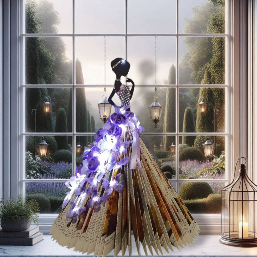 Creazioni di carta "Lady Lilla e farfalle" - My Paper Lady